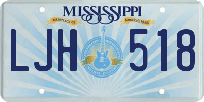 MS license plate LJH518