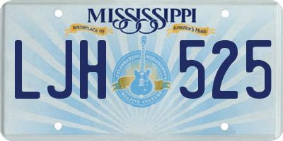 MS license plate LJH525