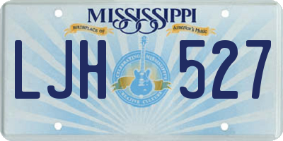 MS license plate LJH527