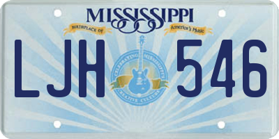 MS license plate LJH546