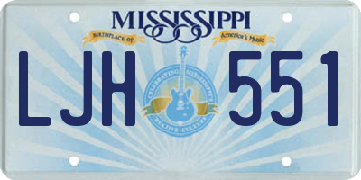 MS license plate LJH551