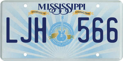 MS license plate LJH566