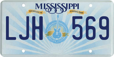 MS license plate LJH569