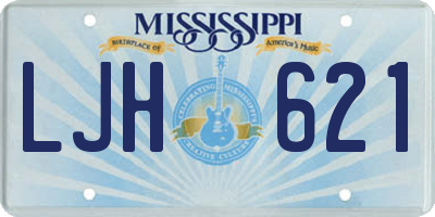 MS license plate LJH621