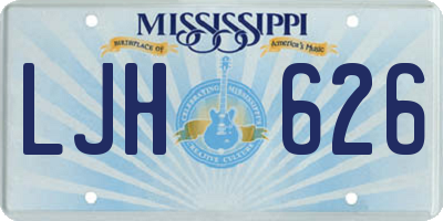 MS license plate LJH626