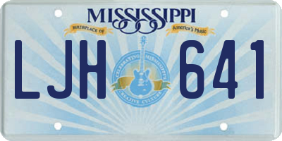 MS license plate LJH641