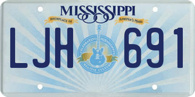 MS license plate LJH691