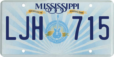 MS license plate LJH715
