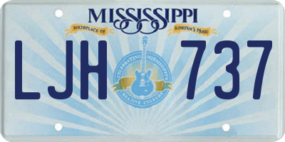 MS license plate LJH737