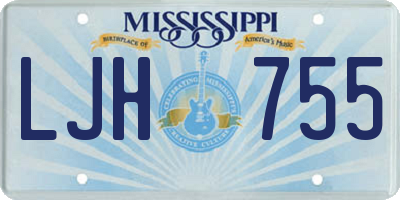 MS license plate LJH755