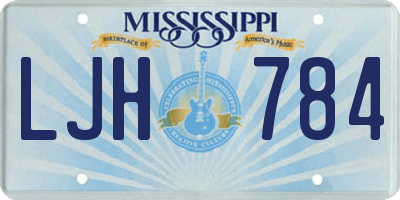 MS license plate LJH784