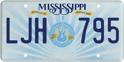 MS license plate LJH795
