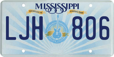 MS license plate LJH806