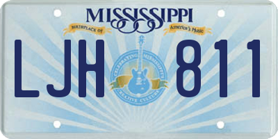 MS license plate LJH811