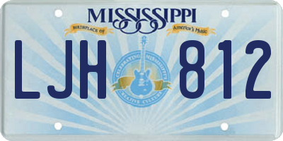 MS license plate LJH812