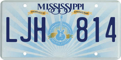 MS license plate LJH814