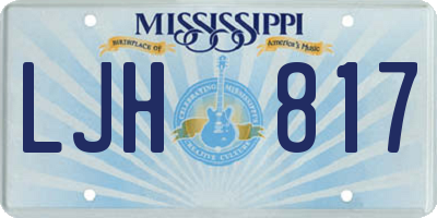 MS license plate LJH817