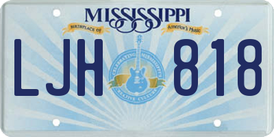 MS license plate LJH818