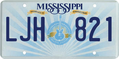MS license plate LJH821
