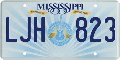 MS license plate LJH823