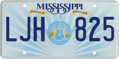 MS license plate LJH825
