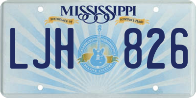 MS license plate LJH826