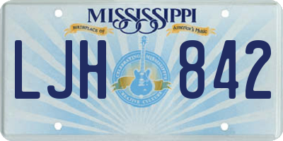 MS license plate LJH842