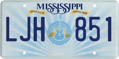 MS license plate LJH851