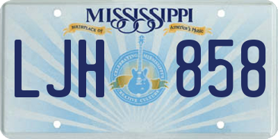 MS license plate LJH858