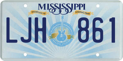 MS license plate LJH861