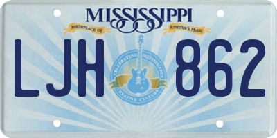 MS license plate LJH862
