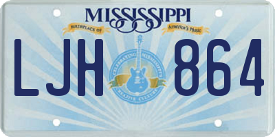 MS license plate LJH864