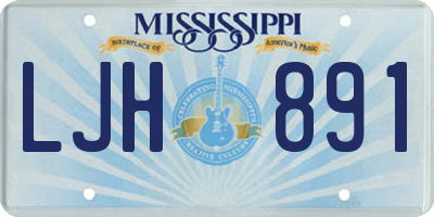 MS license plate LJH891