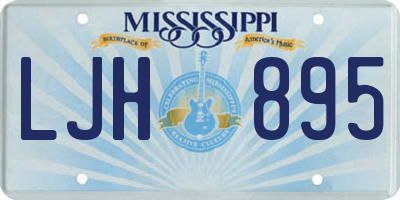 MS license plate LJH895