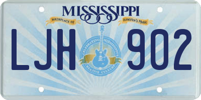MS license plate LJH902