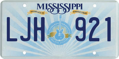 MS license plate LJH921