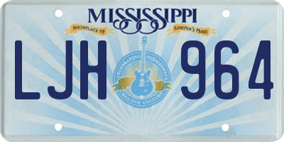 MS license plate LJH964