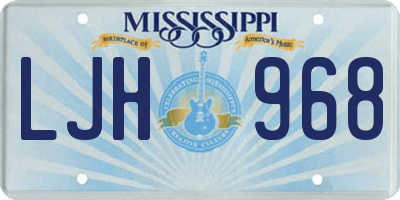 MS license plate LJH968