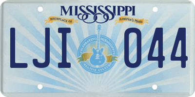 MS license plate LJI044