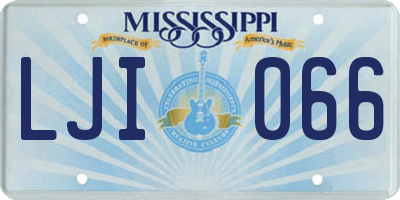 MS license plate LJI066