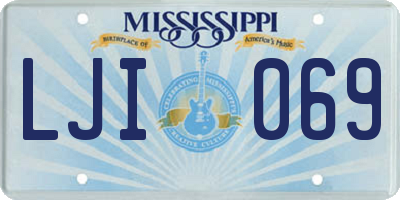 MS license plate LJI069
