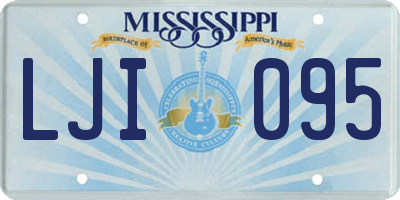 MS license plate LJI095