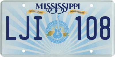 MS license plate LJI108