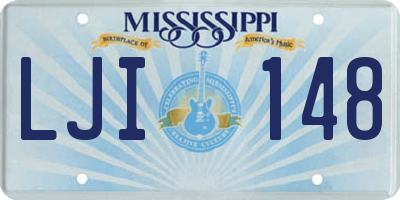 MS license plate LJI148