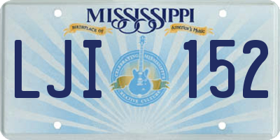MS license plate LJI152