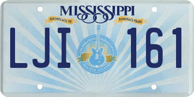 MS license plate LJI161