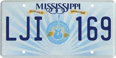 MS license plate LJI169