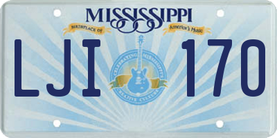 MS license plate LJI170