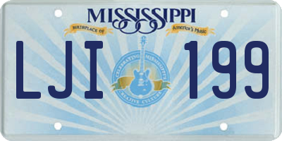 MS license plate LJI199