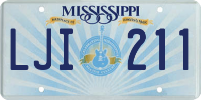 MS license plate LJI211